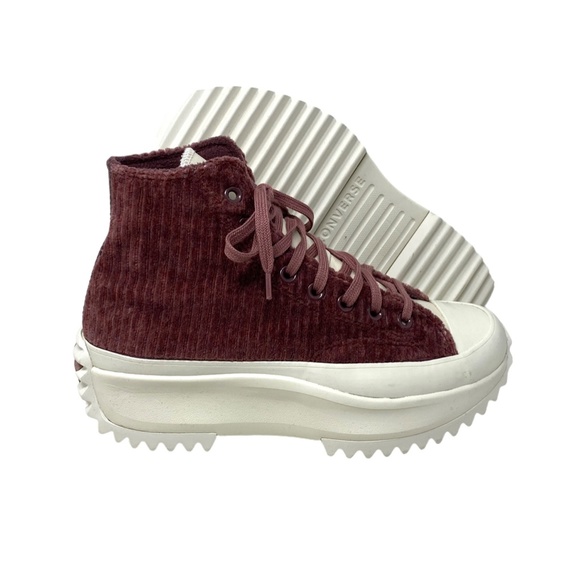 Converse Run Star Hike High Top Velvet Wine Women's Size Sneakers A03252C - Picture 3 of 8